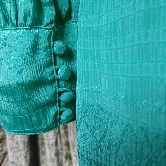 Mihang Long Sleeve Teal Green Dress - Picture 7 of 7
